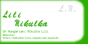 lili mikulka business card